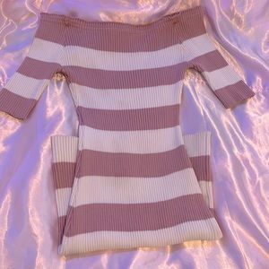 Striped pink and white dress never worn
